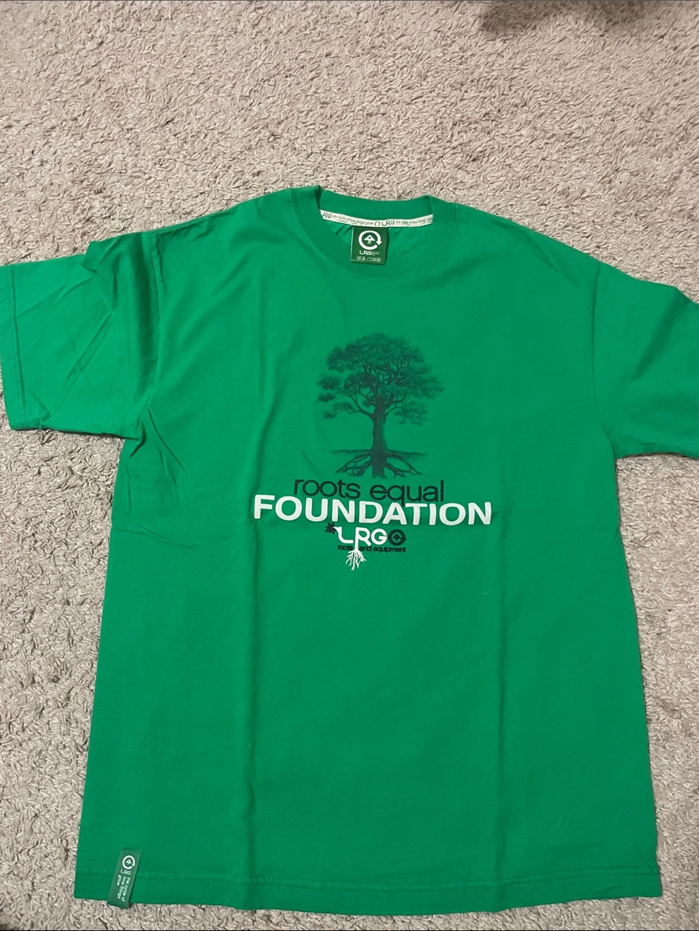 LRG Green 'Roots Equal Foundation' Graphic Tee